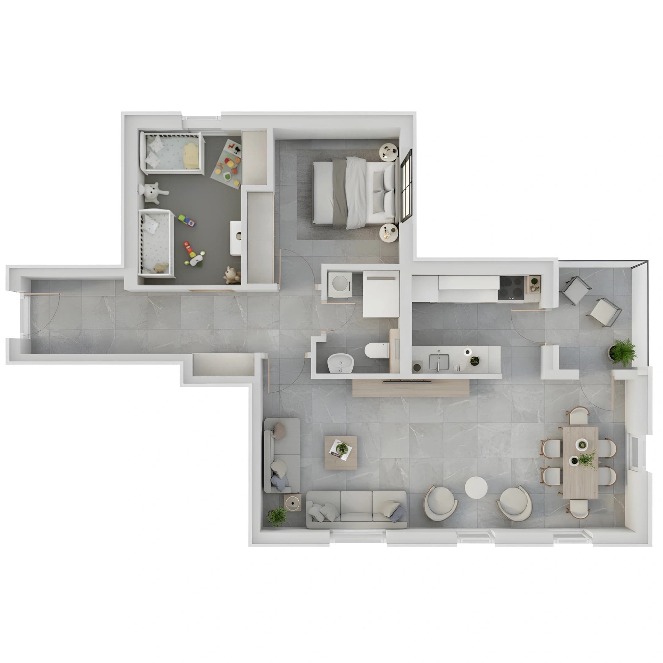 Stan 2 – 65 m² apartment in Inđija, Serbia