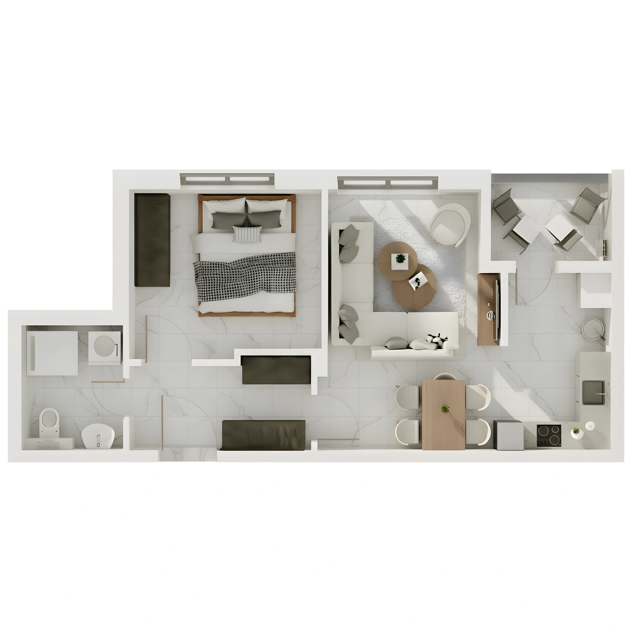 Stan 4 – 38.48 m² apartment in Inđija, Serbia