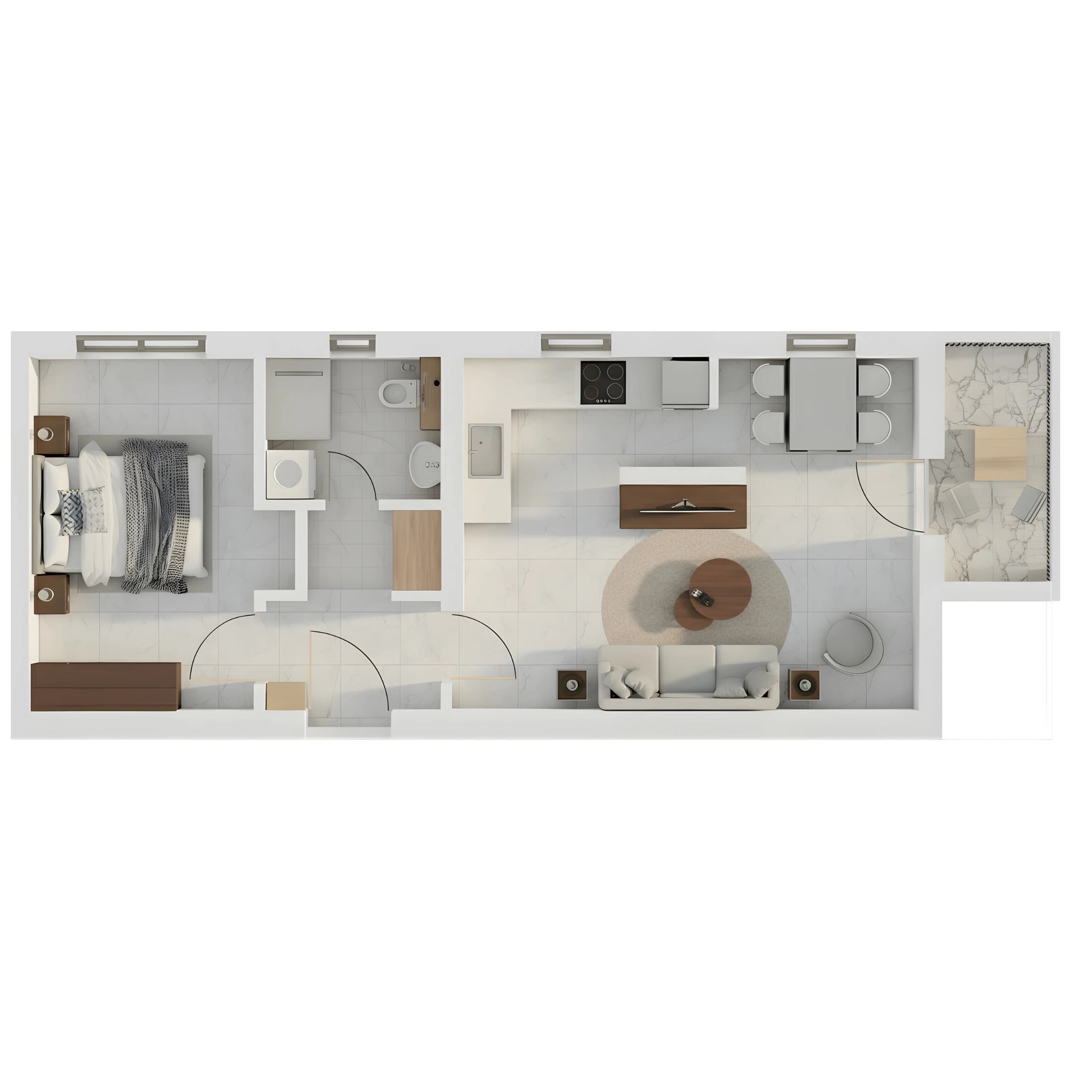 Stan 13 – 47.74 m² apartment in Inđija, Serbia
