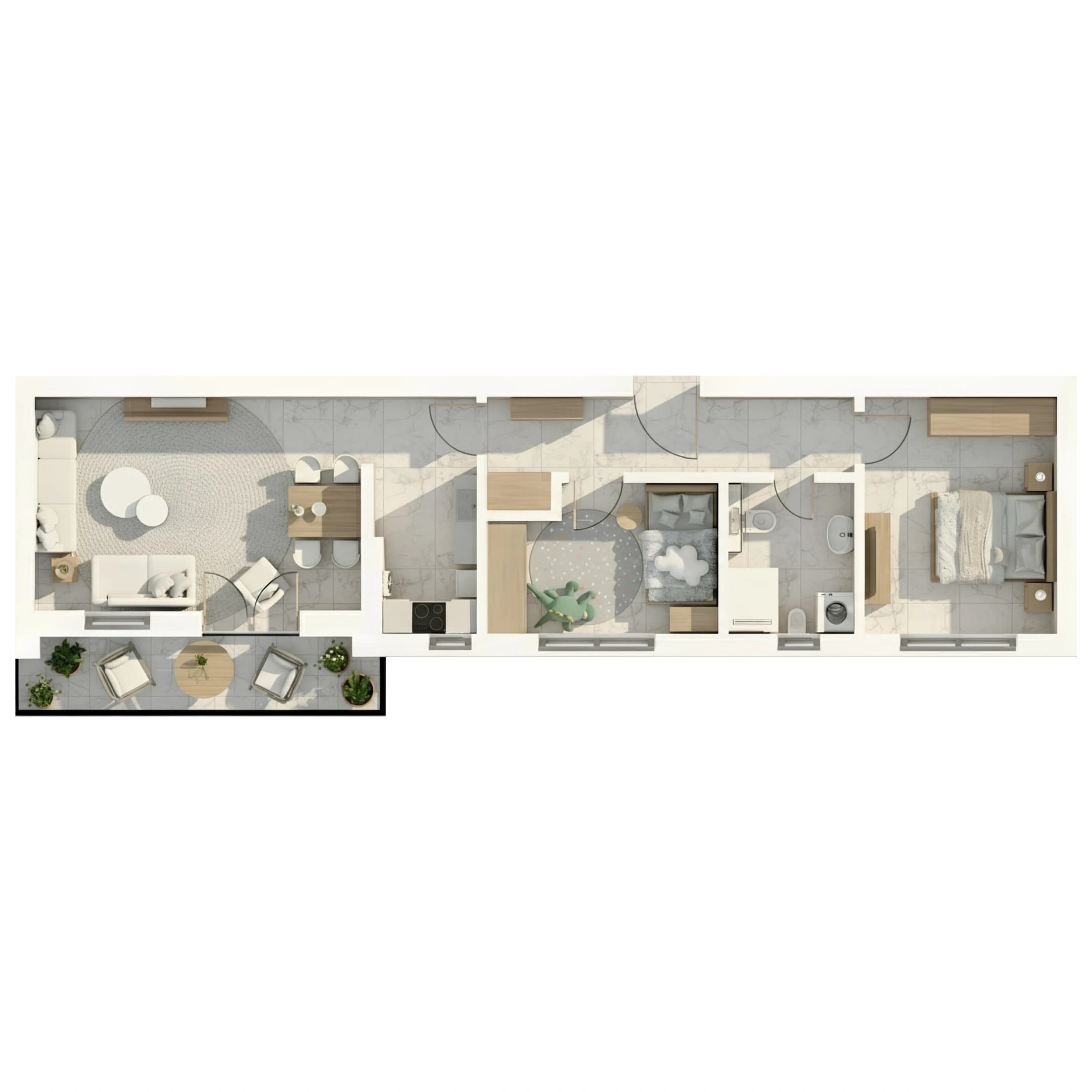 Stan 8 – 59 m² apartment in Inđija, Serbia
