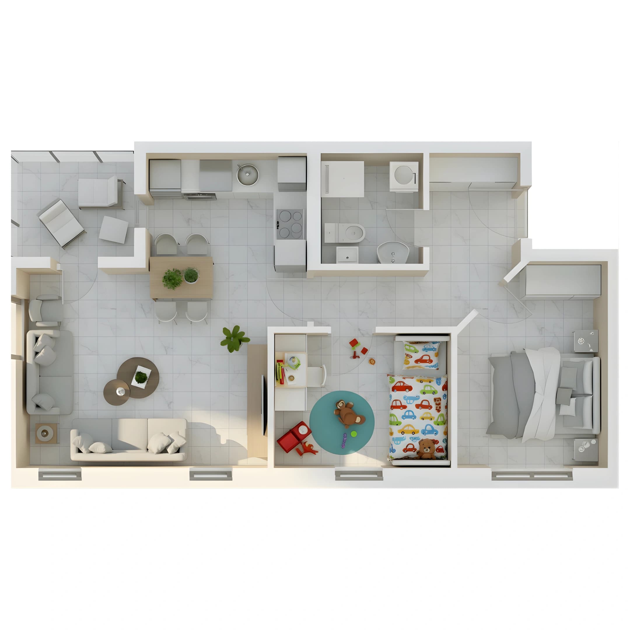 Stan 9 – 51.32 m² apartment in Inđija, Serbia