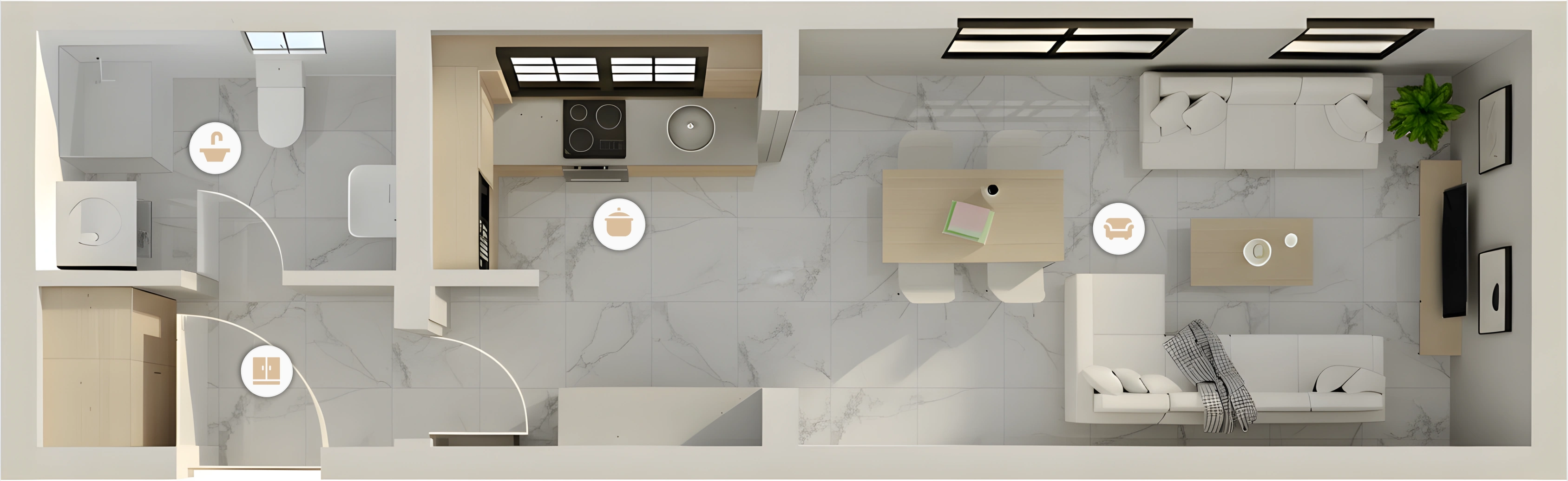 3D render of apartment apartment1 in Inđija, Serbia